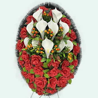 Венок из искусственных цветов